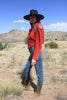 1980s Cherry Red Suede Leather Jacket medium