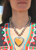 Hand Carved Bumblebee Jasper with Tibetan Silver  Necklace