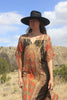 RESERVED “The Luxe Dashiki” RARE 1970s Gauzy Metallic Thread Dashiki Caftan