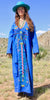 RARE "cosmic folk" 1970s hand embroidered egyptian maxi dress