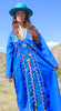 RARE "cosmic folk" 1970s hand embroidered egyptian maxi dress
