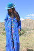 RARE "cosmic folk" 1970s hand embroidered egyptian maxi dress