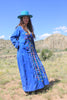 RARE "cosmic folk" 1970s hand embroidered egyptian maxi dress