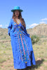 RARE "cosmic folk" 1970s hand embroidered egyptian maxi dress
