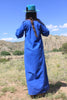 RARE "cosmic folk" 1970s hand embroidered egyptian maxi dress