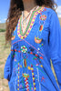 RARE "cosmic folk" 1970s hand embroidered egyptian maxi dress