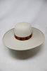 “M” Pure Beaver Lone Hawk WIDE Brim with Antique Native American Hand Beaded Bamd