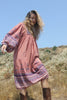 1970s Gauzy Blockprint Kaiser Bohemian Dresss