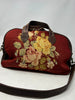Honeywood Original One-of-KInd Cabbage Rose Needlepoint Deerskin Overnighter