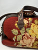 Honeywood Original One-of-KInd Cabbage Rose Needlepoint Deerskin Overnighter