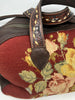 Honeywood Original One-of-KInd Cabbage Rose Needlepoint Deerskin Overnighter