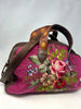 Honeywood Vintage Handmade Deerskin and Antique Needlepoint Overnighter