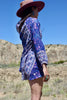 "Oh Calcutta" 1970s Gauzy Indian Mini-Dress with Metallic Thread