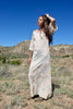 Classic and Romantic Vintage Mexican Crochet Maxi Dress