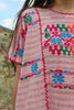 Vintage Dusty Rose Handwoven Oaxacan Huipil