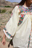 Vintage Romantic Hand Embroidered Oaxacan Long Sleeve Dress