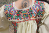 Vintage Romantic Hand Embroidered Oaxacan Long Sleeve Dress