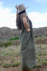 Large and Beautiful Sage Color~way Hand Embroidered Oaxacan Maxi Dress