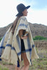 Vintage Handwoven Home Spun Natural Wool Poncho