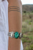 Fred Harvey Era Sterling Turquoise Cuff