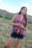 Vintage 1970s Ikat Hand Woven Hand Embroidered Guatemalan Vest