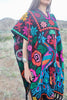 1970s "Cosmic Peacocks" Hand Woven Mexican Poncho