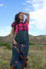 1970s Technicolor Guatemalan Huipil Maxi Dress