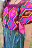 1970s Technicolor Guatemalan Huipil Maxi Dress