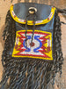 Vintage Native American Hand beaded Fringe Bag