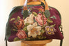 Floral Deluxe Honeywood One of A Kind Overnighter Bag Deerskin and Needlepoint
