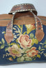 Indigo Floral Needlepoint Honeywood Overnighter Bag One 0f A Kind And Handmade.