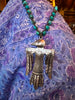 Handmade Bronze Thunderbird and Turquoise Necklace