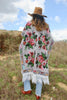 Vintage Floral Handwoven Mexican Poncho