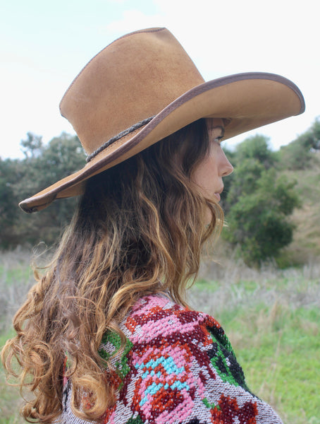 Vintage 70\'s Tan Corduroy Western Motoboho Bohemian Cowgirl Cowboy Hat Vintage America | Accessories | Vintage 7s Tan Corduroy  main image 4
