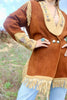 Handmade Deerskin Western Artisan Jacket Hand Drawn Flowers and Fringe