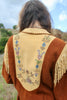 Handmade Deerskin Western Artisan Jacket Hand Drawn Flowers and Fringe