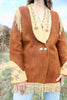 Handmade Deerskin Western Artisan Jacket Hand Drawn Flowers and Fringe