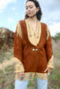 Handmade Deerskin Western Artisan Jacket Hand Drawn Flowers and Fringe