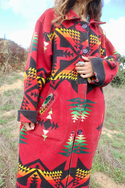 Pendleton indian outlet blanket coat