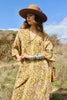 RARE Vintage Indian Block Print Kaftan 1960s/70s. Handwoven Cotton