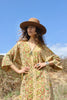 RARE Vintage Indian Block Print Kaftan 1960s/70s. Handwoven Cotton