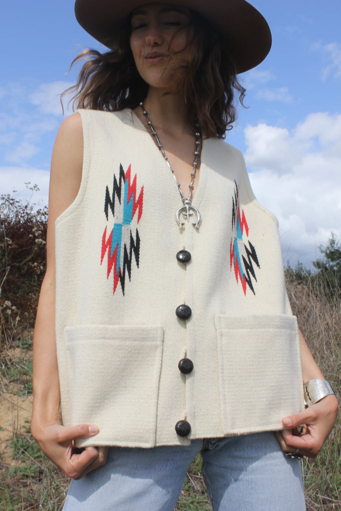 Reserved Authentic Vintage Handwoven Chimayo Vest