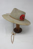 Ready to Ship Hand Embroidered  "Poppy"  Lone Hawk Hat 7 1/4