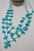 SALE Vintage Three Strand Native American Turquoise Fetish Necklace
