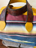 SALE Honeywood Handmade Deerskin Overnighter Antique Mexican Saltillo Weaving