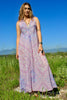 Vintage Gauzy Adini Sultana Inspired Print Maxi Dress