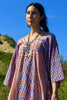 1970s Block Print Indian Cotton Caftan