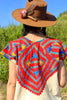 Technicolor Artisan Made San Mateo Mexican Hand Embroidered Huipil
