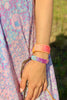 "Elevated Self-Love" Stormie Ombre Hand Beaded Rose Quartz on Deer Skin