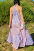 Vintage Gauzy Adini Sultana Inspired Print Maxi Dress